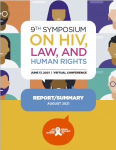 cover page for 9th Symposium Report: Hitting the Mark: Ending the HIV pandemic by realizing rights for people who use drugs